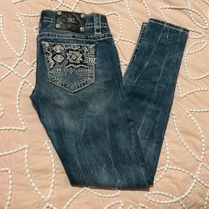 Miss me skinny embroidered skinny jeans